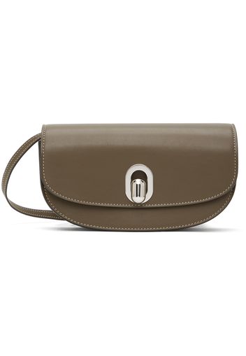 Savette Brown Tondo Crescent Bag