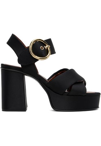 See by Chloé Black Lyna Heeled Sandals