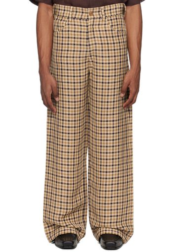 Séfr Beige & Brown Jiro Trousers