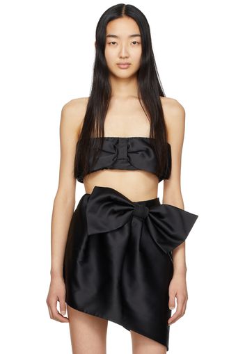 Shushu/Tong Black Bow Bandeau Tank Top