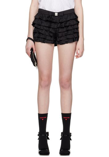 Shushu/Tong Black Ruffle Shorts