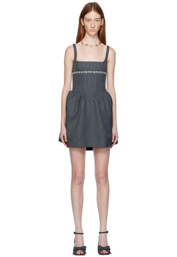 Shushu/Tong Gray Puffy Minidress