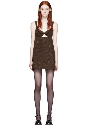 Shushu/Tong Brown Bow Minidress