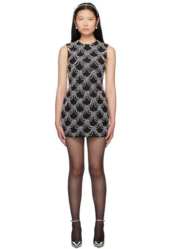 Shushu/Tong Black Crystal-Cut Minidress