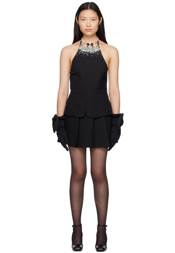 Shushu/Tong Black Halter Minidress