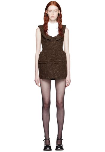 Shushu/Tong Brown Collared Minidress