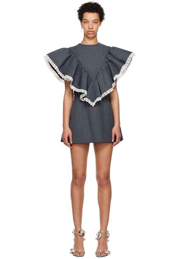 Shushu/Tong SSENSE Work Capsule – Gray Giant Ruffle Mini Dress