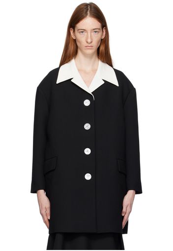 Shushu/Tong Black Retro Lapel Coat