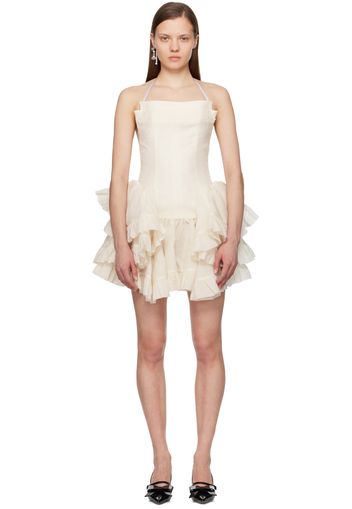 SHUSHU/TONG White Ruffled Minidress