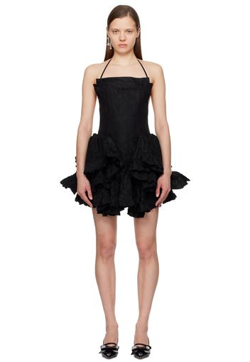 SHUSHU/TONG Black Ruffled Minidress