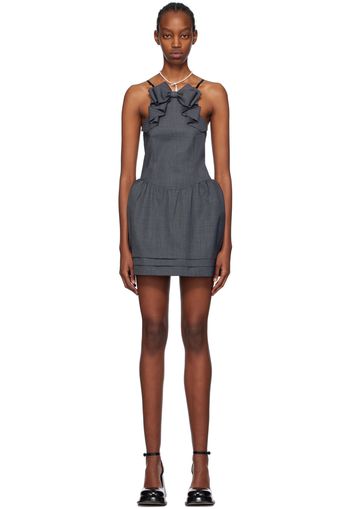 SHUSHU/TONG Gray 3D Bow Minidress