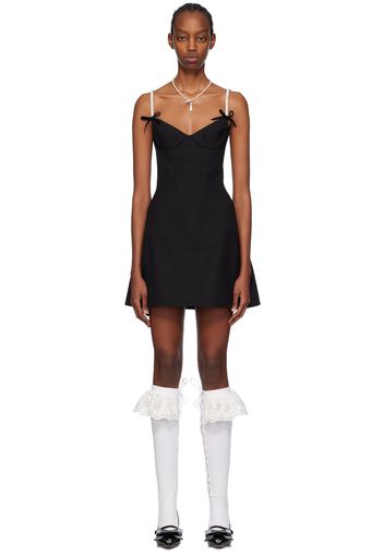 SHUSHU/TONG Black Paneled Minidress