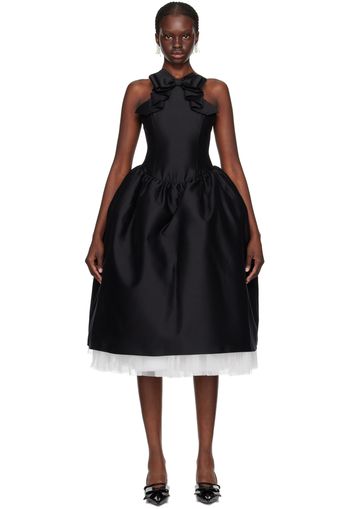 SHUSHU/TONG Black Puffy Midi Dress