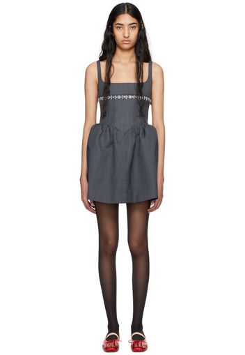 SHUSHU/TONG Gray Puffy Minidress