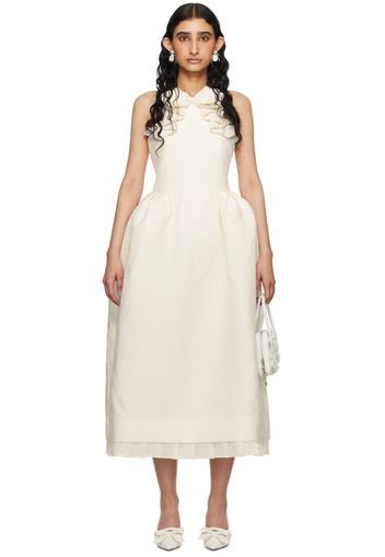 SHUSHU/TONG SSENSE Exclusive Off-White Bow Midi Dress