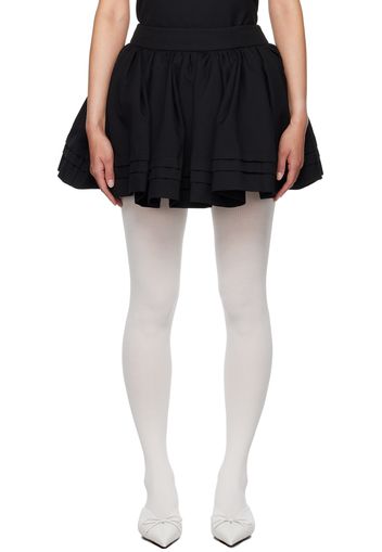 SHUSHU/TONG Black Pleated Miniskirt