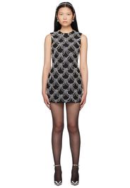 Shushu/Tong Black Crystal-Cut Minidress