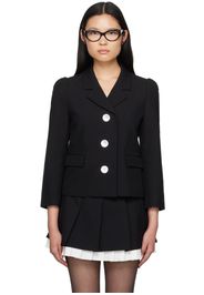 Shushu/Tong Black Double-Breasted Blazer