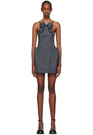 SHUSHU/TONG Gray 3D Bow Minidress