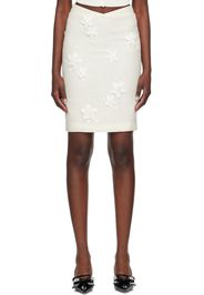 SHUSHU/TONG White Appliqué Skirt