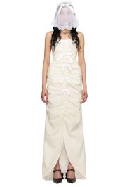 SHUSHU/TONG SSENSE Exclusive Off-White Ruched Maxi Dress