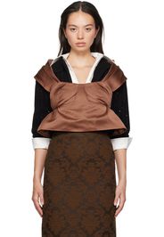 SHUSHU/TONG Brown Three-Dimensional Pleated Top