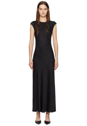 Silk Laundry Black Splice Maxi Dress