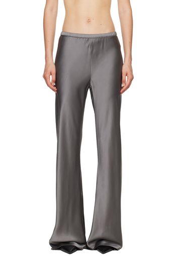 Silk Laundry Gray Bias-Cut Lounge Pants