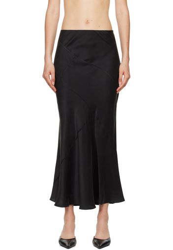 Silk Laundry Black Splice Maxi Skirt