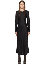 Silk Laundry Black Splice Long Sleeve Maxi Dress