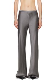 Silk Laundry Gray Bias-Cut Lounge Pants