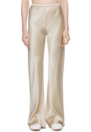 Silk Laundry Biege Bias-Cut Lounge Pants