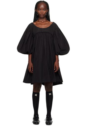 Simone Rocha Black Gathered Minidress