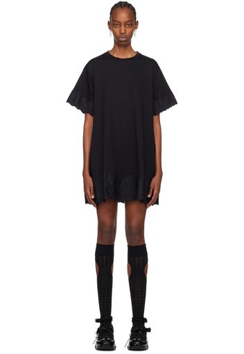 Simone Rocha Black A-Line T-Shirt Minidress