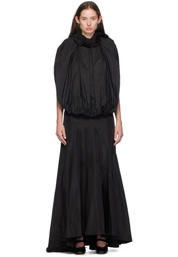 Simone Rocha Black Open Back Bow Balloon Maxi Dress