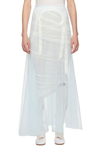 Simone Rocha Blue Bias-Cut Maxi Skirt