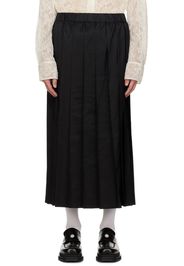 Simone Rocha Black Pleated Kilt Skirt