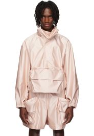 Simone Rocha Pink Drawstring Cargo Flap Pocket Detail Jacket