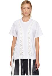 Simone Rocha White Unraveling Ribbon T-shirt