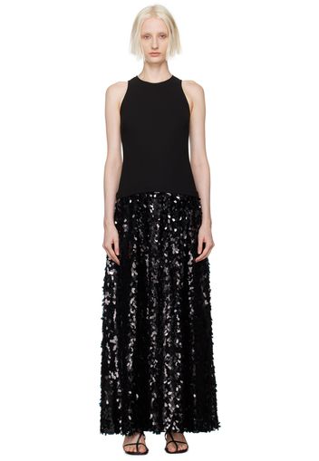 SIMONMILLER Black Memphis Crepe Sequin Maxi Dress