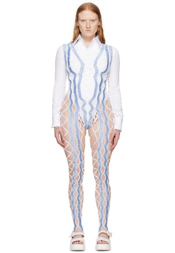 Sinéad O’Dwyer Blue Shibari Harness Jumpsuit