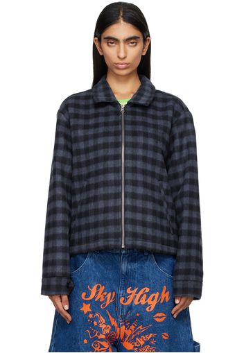 Sky High Farm Workwear Navy Wool Zip Jacket