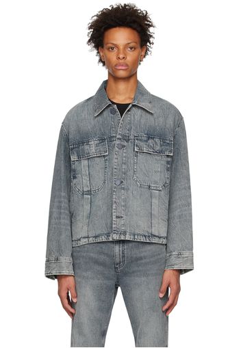 Solid Homme Gray Faded Denim Jacket