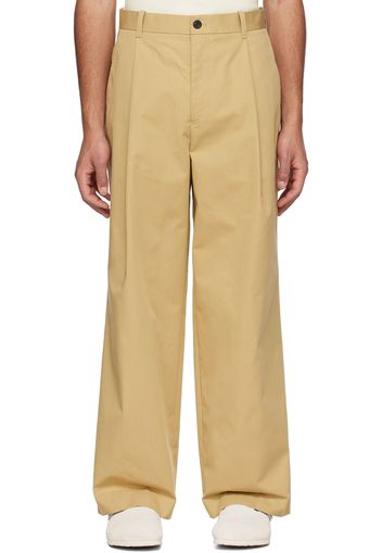 Solid Homme Beige Tucked Trousers