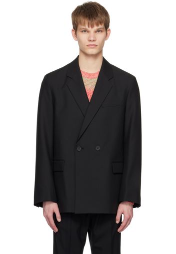 Solid Homme Black Two-Button Blazer