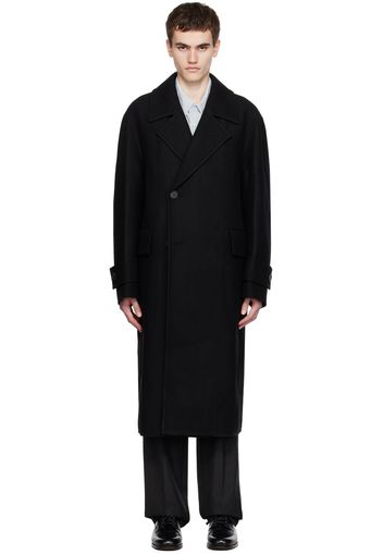 Solid Homme Gray Notched Lapel Coat
