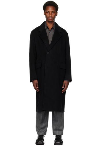 Solid Homme Black Two-Button Coat