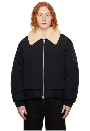 Solid Homme Black Down Bomber Jacket Set