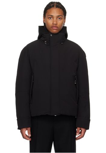 Solid Homme Black Funnel Neck Down Jacket