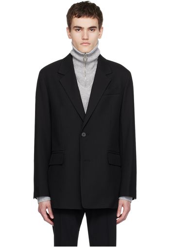 Solid Homme Black Regular Fit Blazer